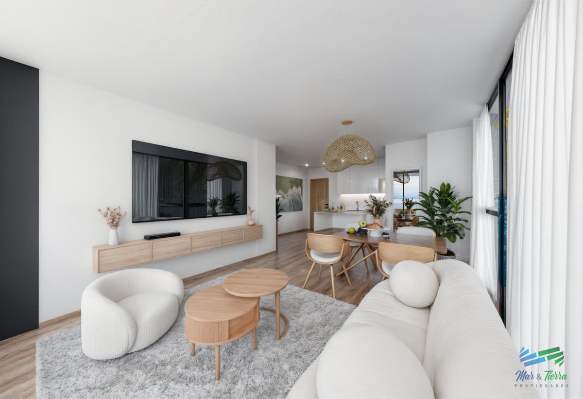 Venta de apartamento 1 dormitorio 2 baños en Playa Brava Península Punta del este