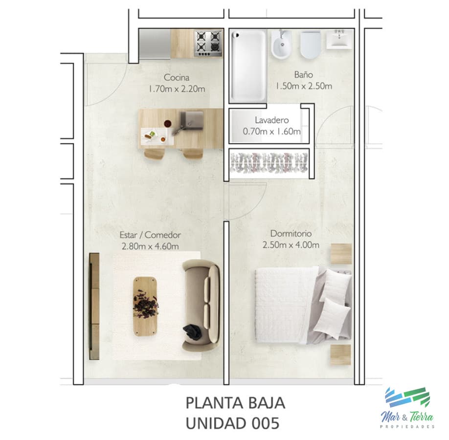 En venta apartamento, 1 dormitorio con cochera, en Maldonado con beneficios impositivos