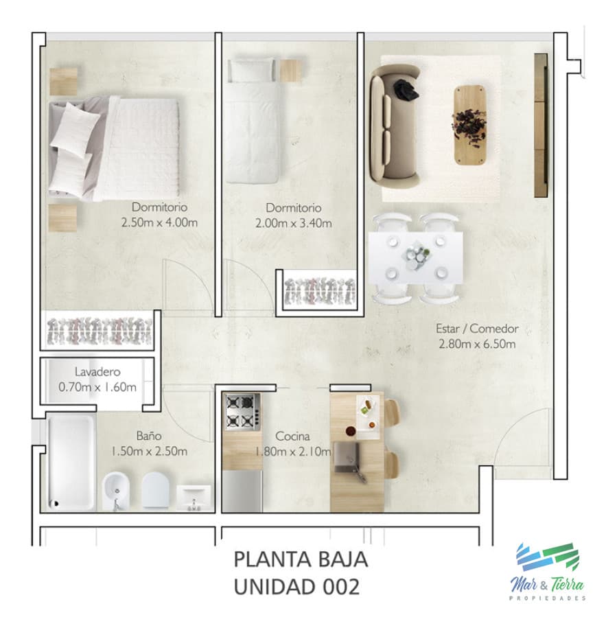 En venta apartamento, 2 dormitorios con cochera, en Maldonado con beneficios fiscales