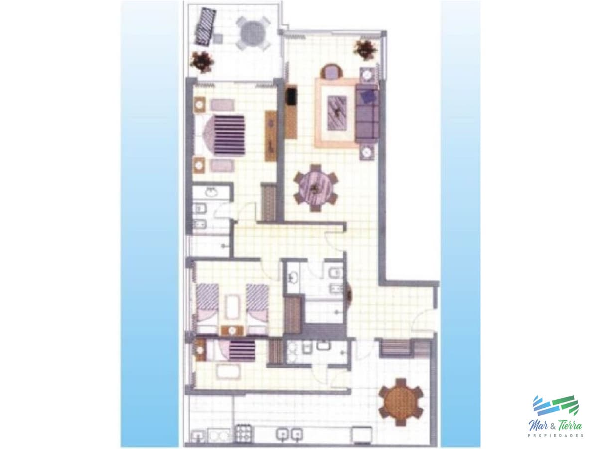 Apartamento en Mansa, 2 dormitorios *