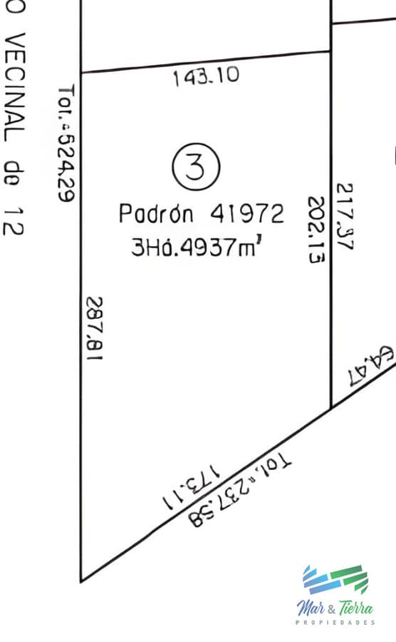 En venta chacra 3,5 hectareas, proxima ruta 39, a pocos km de San Carlos.