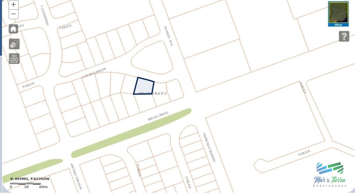 En venta terreno 1.030 m2 en Rincon del Indio, Punta del Este