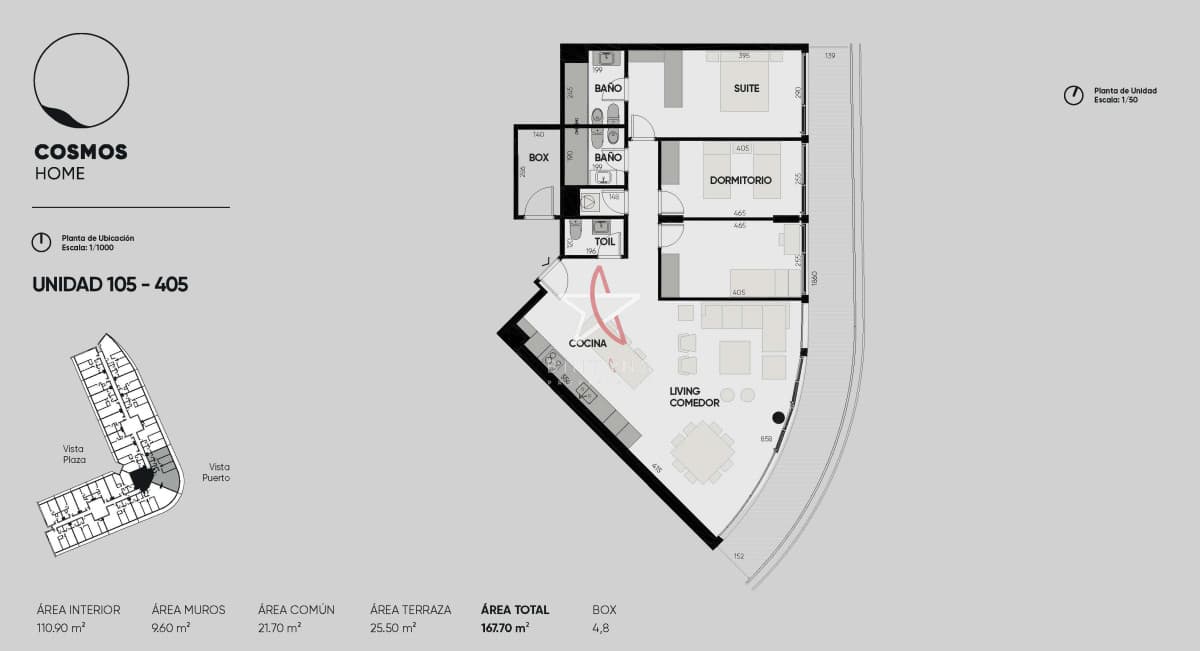 Cosmos Apartamento, 3 dormitorios, Montevideo, Pocitos, Venta - Bintang Propiedades