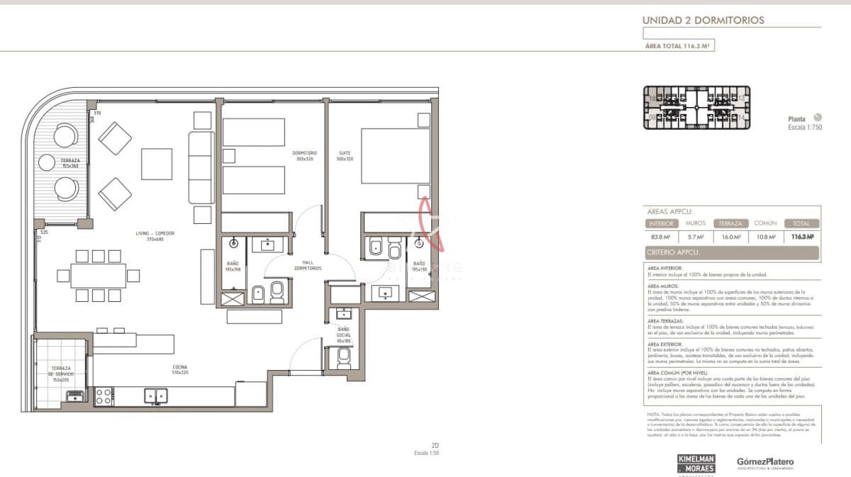 Venta, Apartamento,2 Dormitorios, 3 baños, Carrasco - Bintang Propiedades