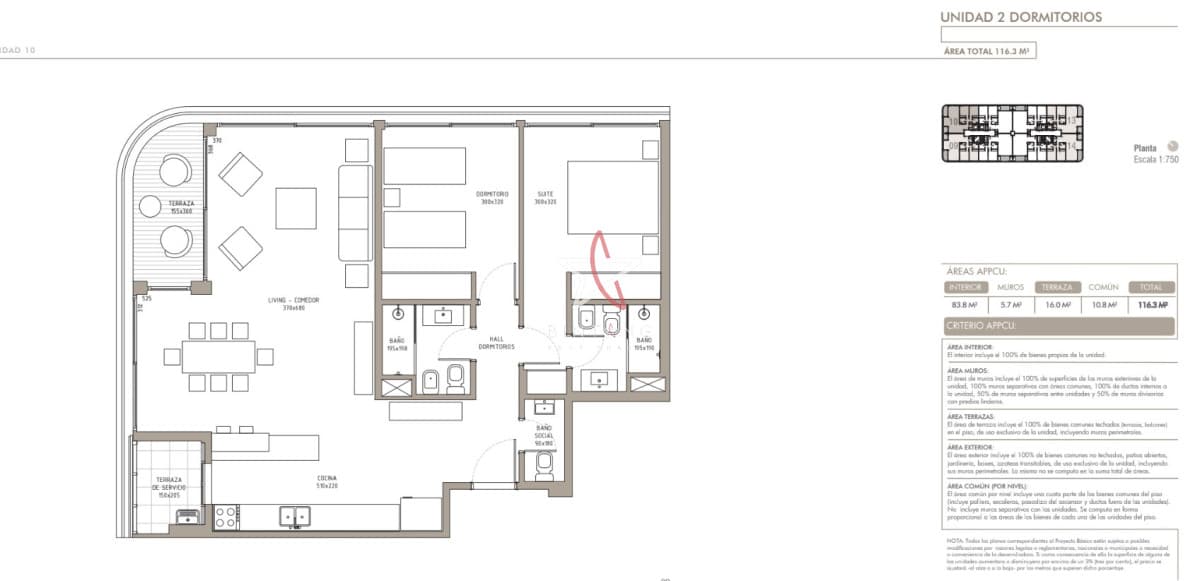 Venta, Apartamento,2 Dormitorios, 3 baños, Carrasco - Bintang Propiedades