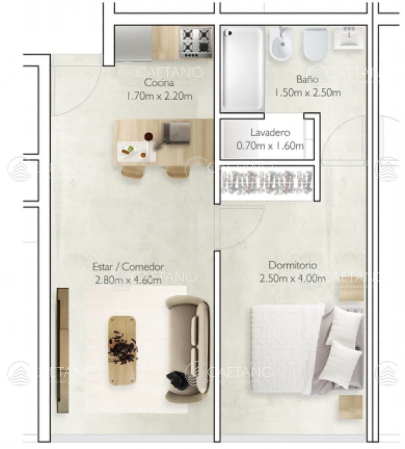 Venta apartamento de 1 dormitorios, Maldonado