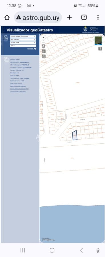 Terreno ID.6401 - Venta lote en Ocean Park