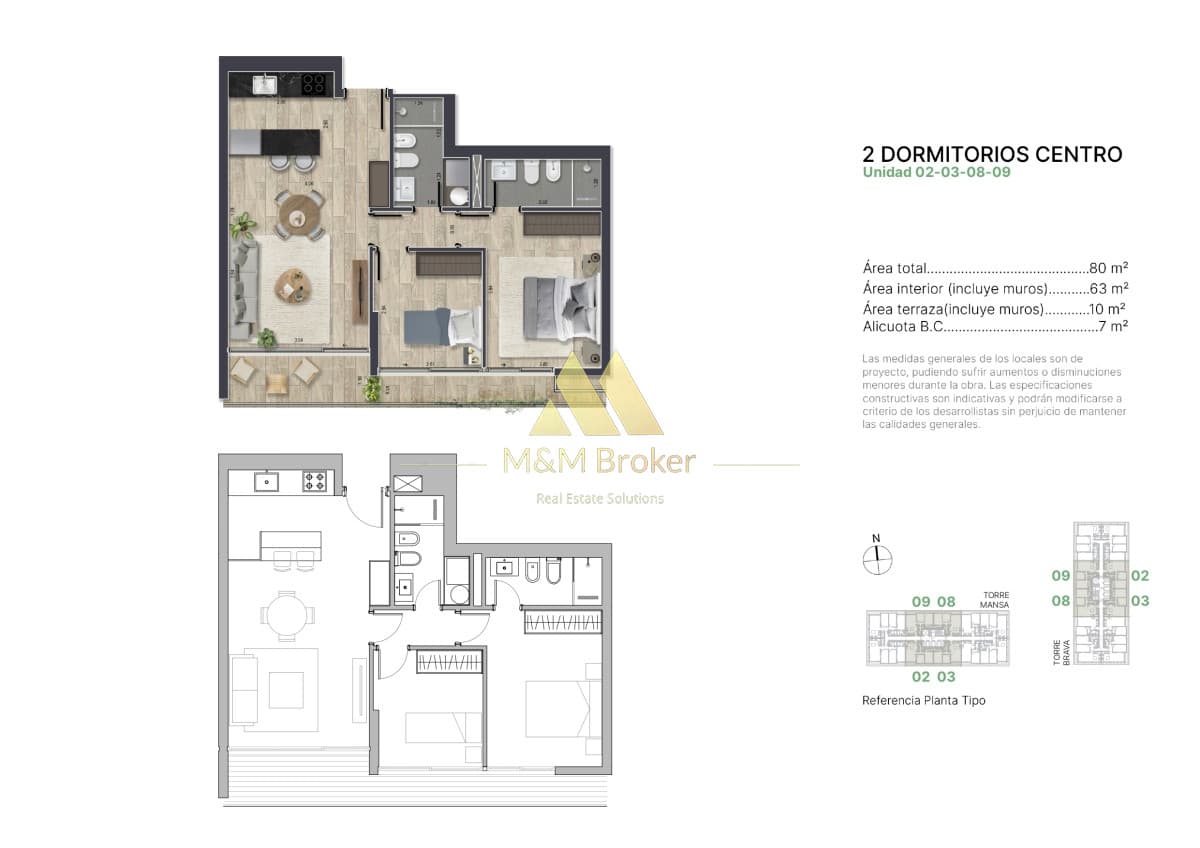Apartamento ID.596 - Venta apartamento 2 dormitorios en pozo Punta del Este