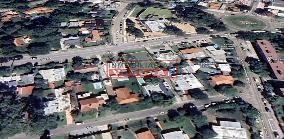 Terreno sobre Av Cordoba frente BPS muy bien ubicado. - Inmobiliaria Verona Punta