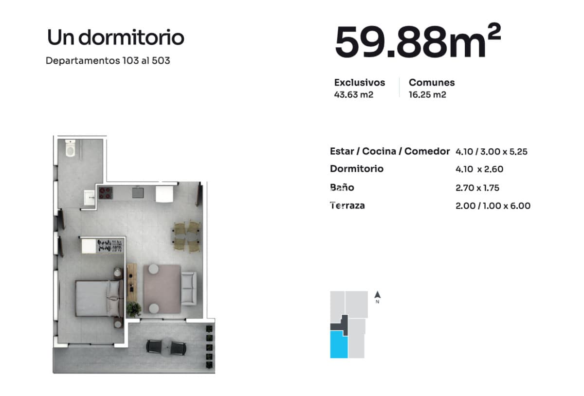 Proyecto en Maldonado con excelente ubicación.