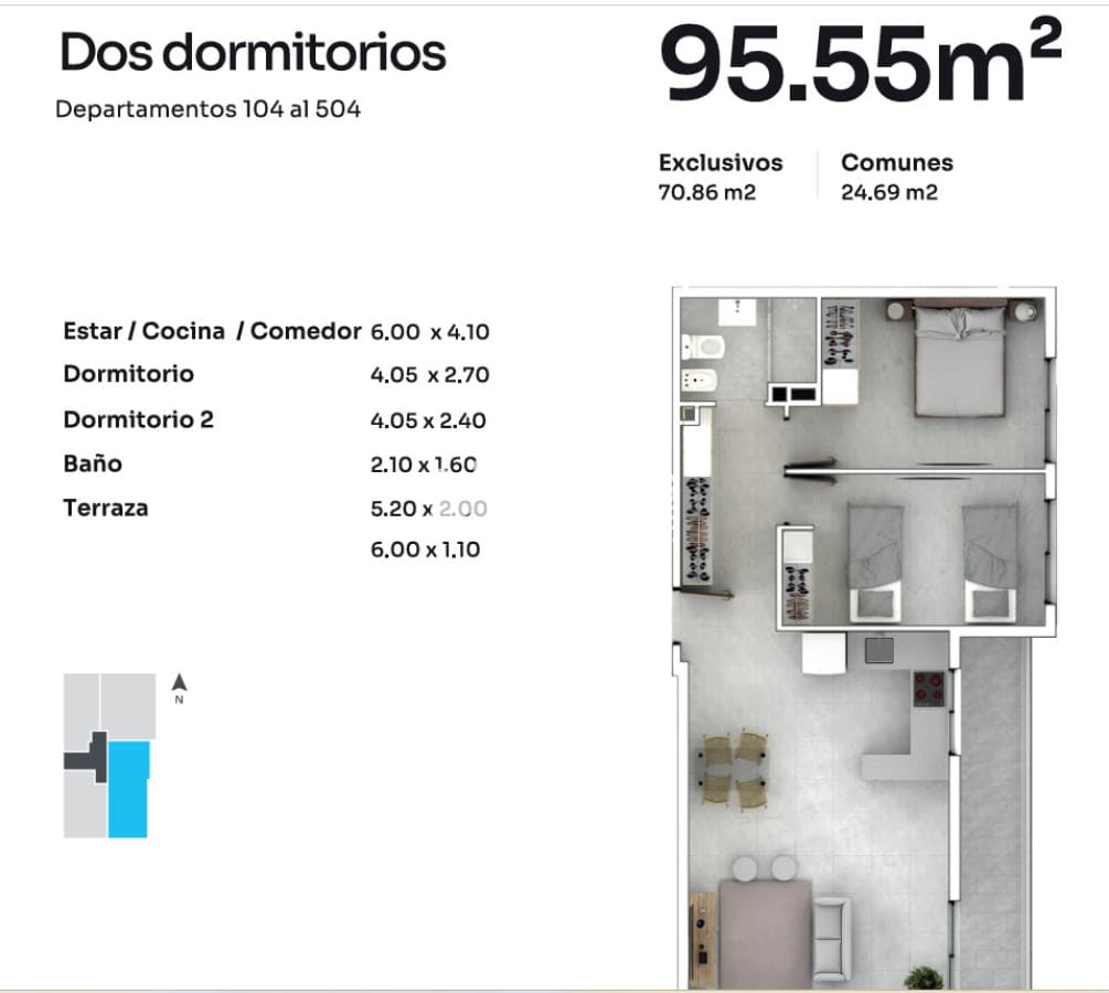 Proyecto en Maldonado con excelente ubicación.