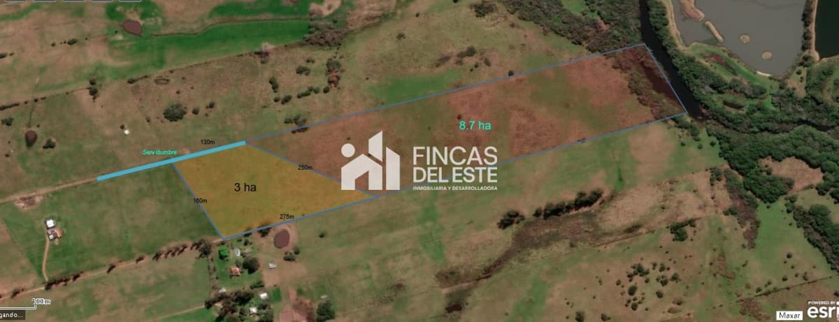 11 hectáreas en venta a 15 km de punta del este