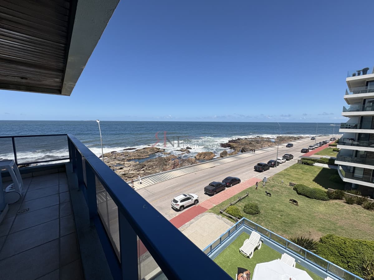 Amplia terraza con parrillero y vista a la Playa Brava 									(ref.#7181)