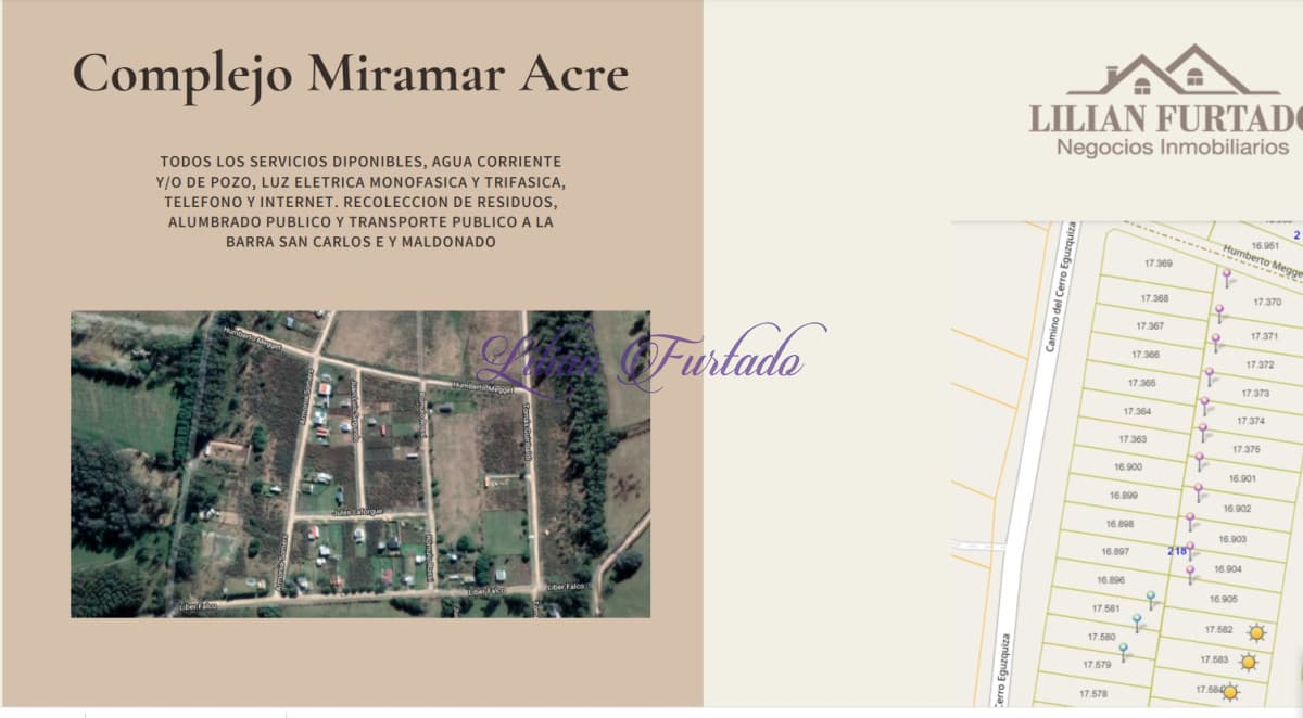 El Tesoro Miramar Acres últimos lotes!! - Lilian Furtado Negocios Inmobiliarios