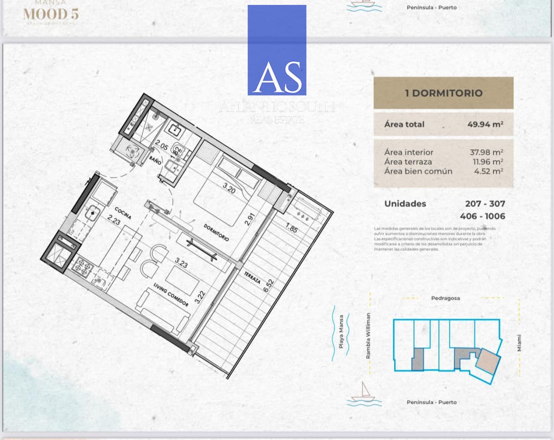 Apartamento en venta casia  estrenar con garage a 50 metros del mar en Punta del Este