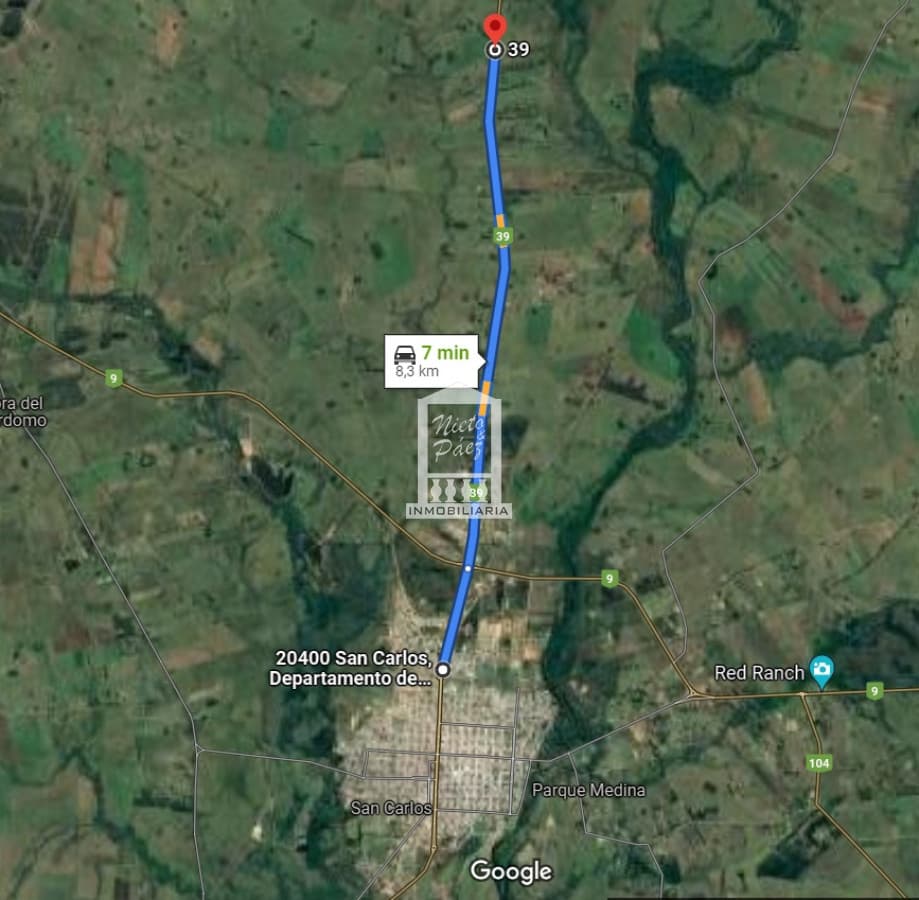 Sobre Ruta 39, a 8 km de San Carlos