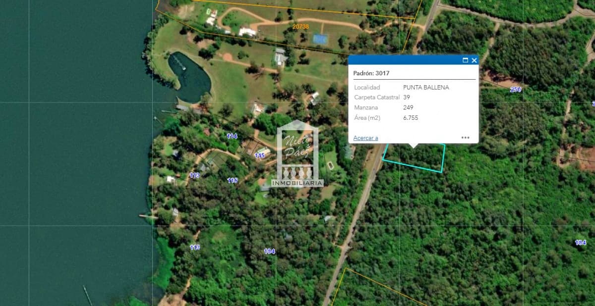 Las Cumbres sobre ruta 12. Lote de 6.755 m2