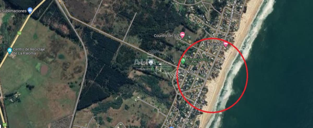 LOTE DE 490 M2 SOBRE LA ARENA EN PLAYA ANTONIOPOLIS