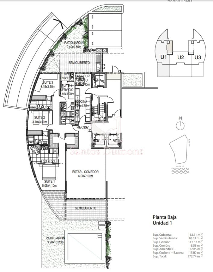 Apartamento en Manantiales, Ruta 104