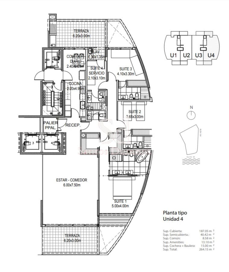 Apartamento en Manantiales, Ruta 104