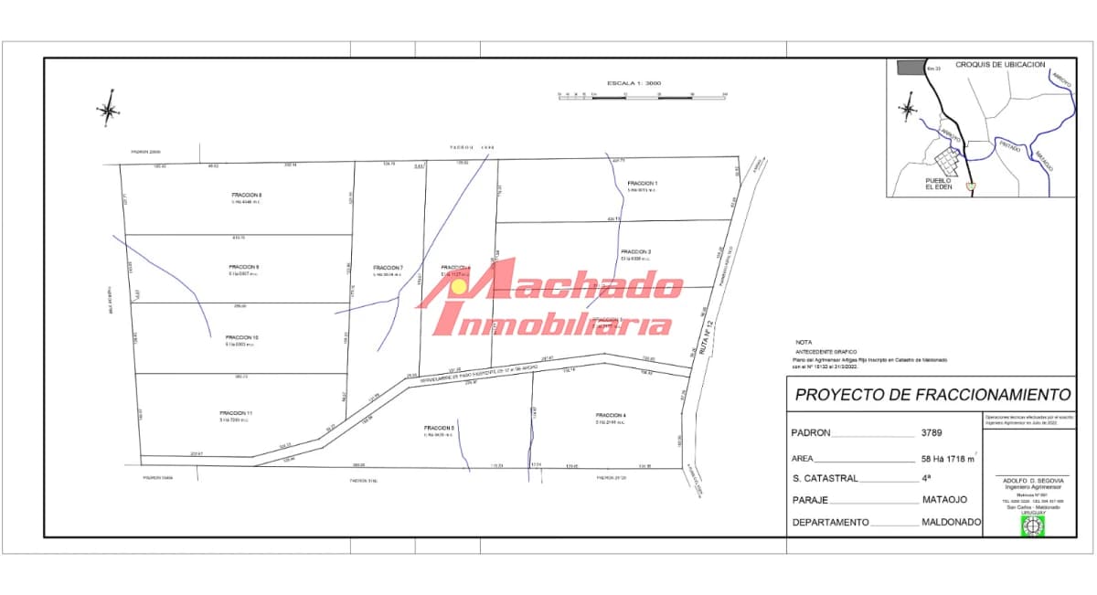 chacra en venta en Ruta 12 Pueblo Eden, Red Luminica¡¡¡¡