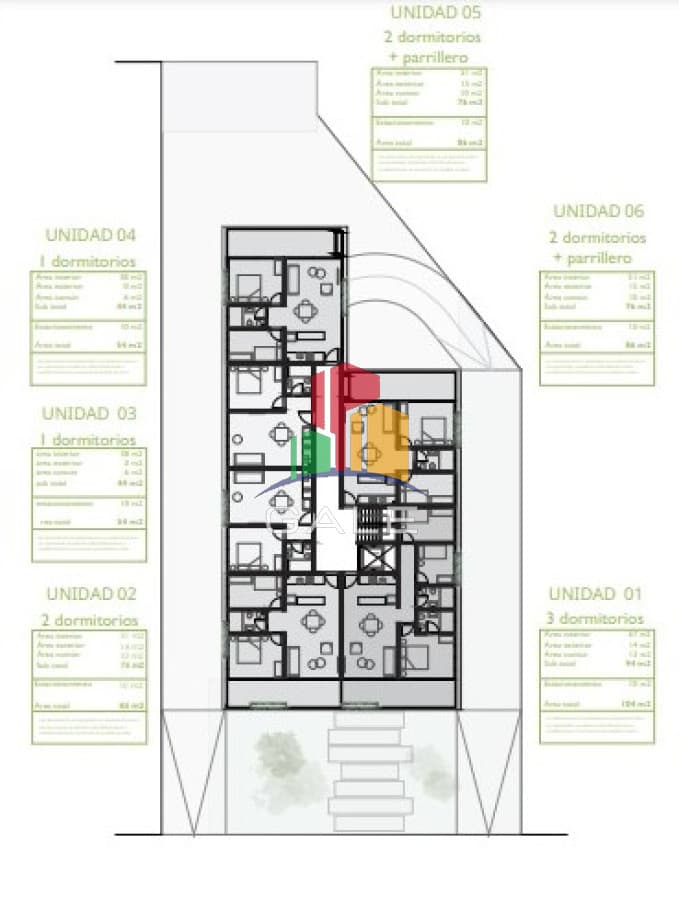 Gale Propiedades & Escribanía Apartamento ID.3364 - Apartamento en venta de 1 dormitorio a estrenar sobre Roosevelt