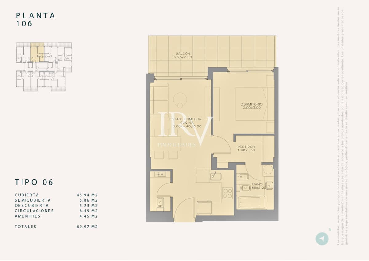 IRV PROPIEDADES Apartamento ID.1007 - Venta en Obra. Peninsula de Punta del Este. Apartamento 1 dorm con garaje