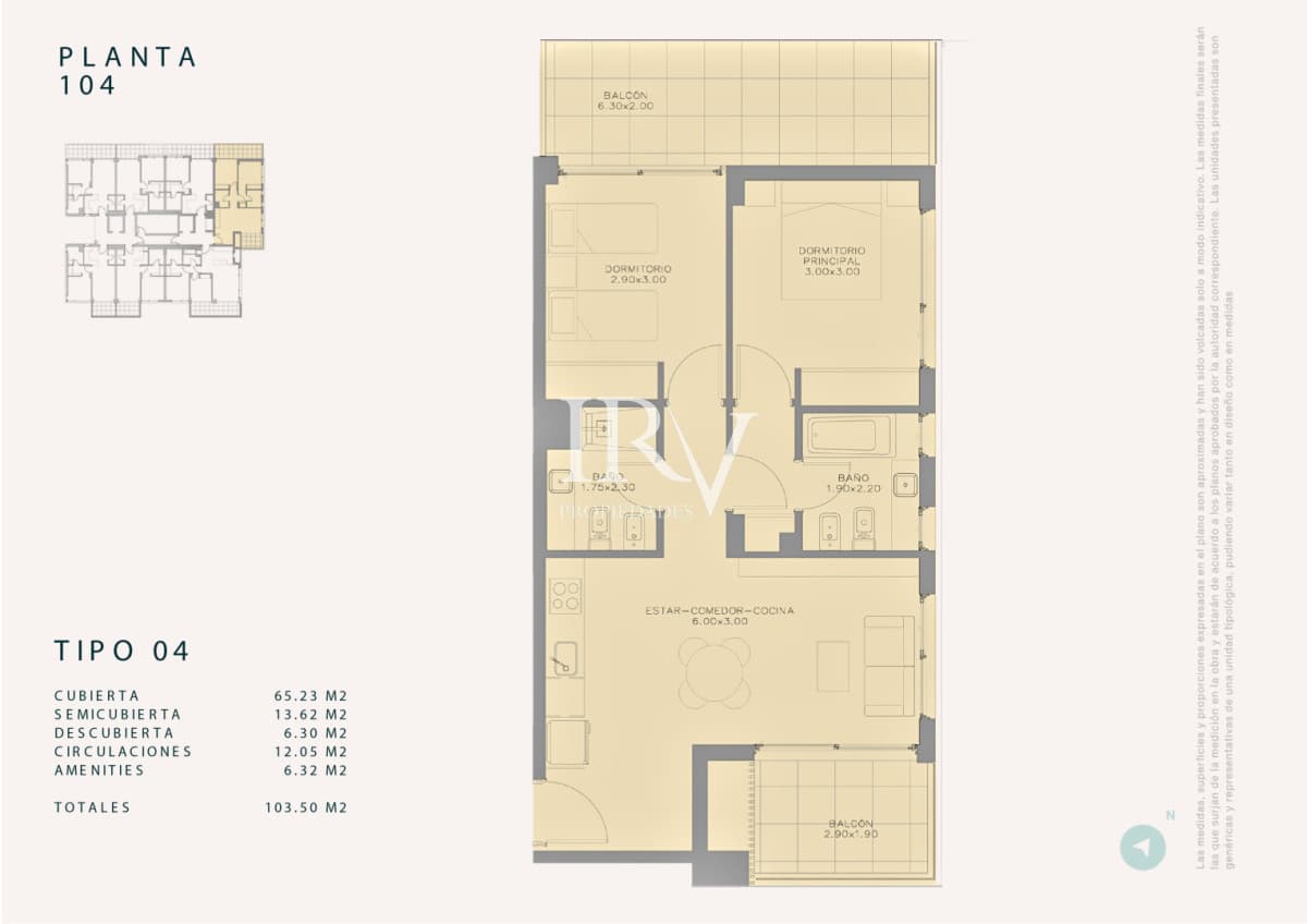IRV PROPIEDADES Apartamento ID.1006 - Venta en Obra. Peninsula de Punta del Este. Apartamento 2 dorm con garaje