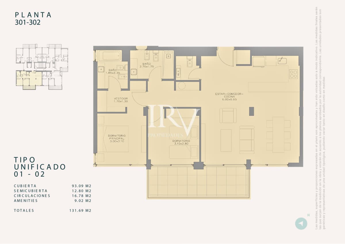 IRV PROPIEDADES Apartamento ID.1005 - Venta en Obra. Peninsula de Punta del Este. Apartamento 2 dorm con garaje