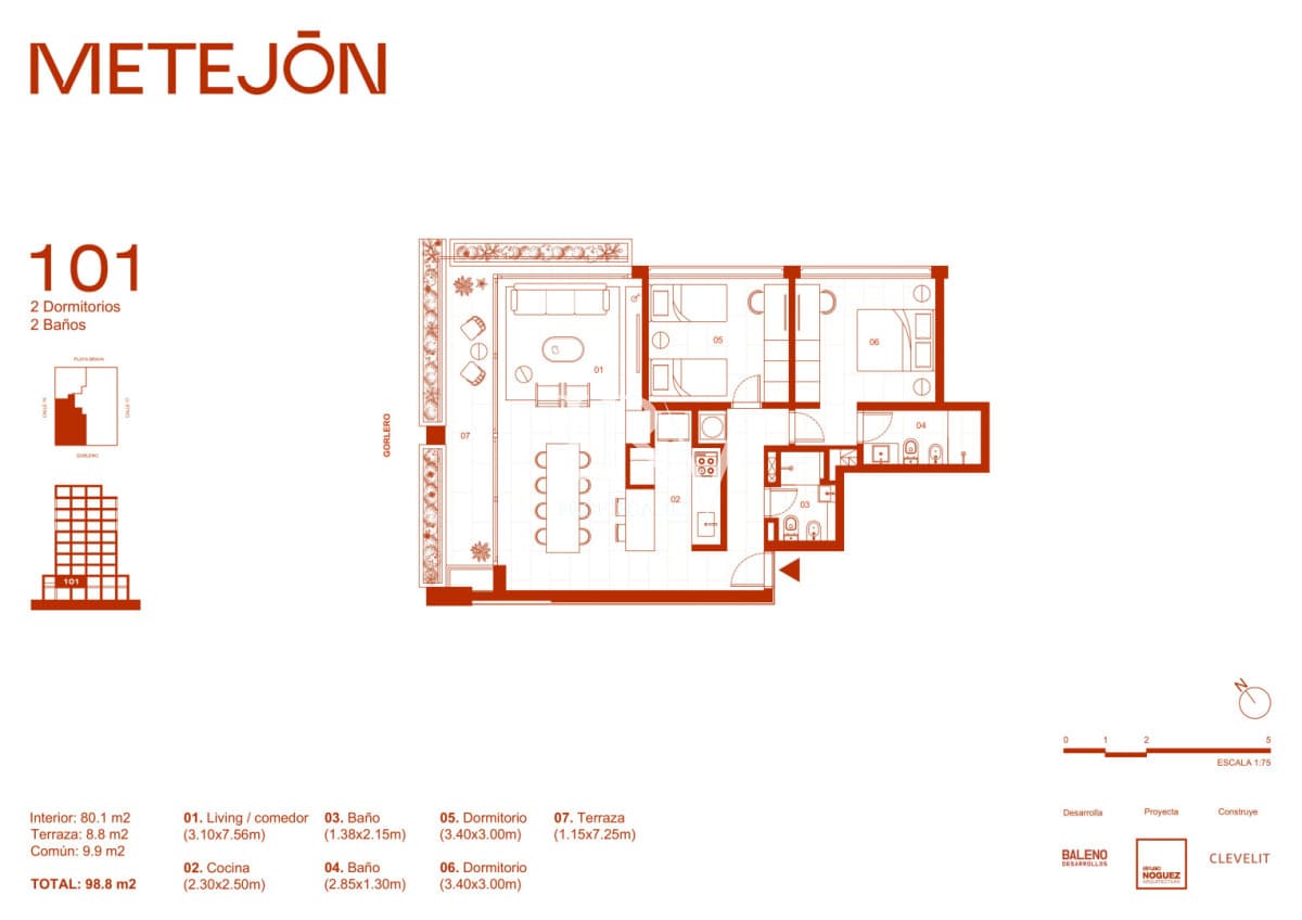IRV PROPIEDADES Apartamento ID.1070 - Apartamento en Venta 2 dorm, en Pozo en la Peninsula de Punta del Este