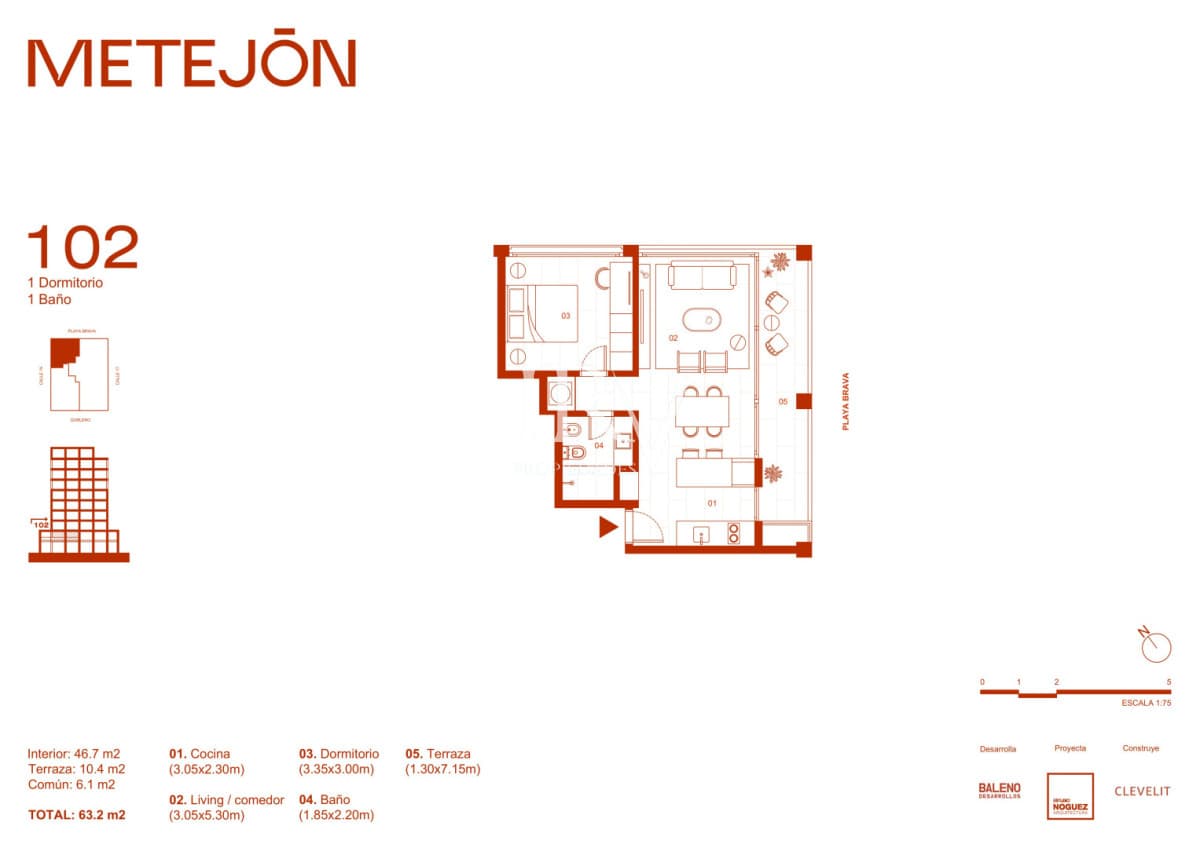 IRV PROPIEDADES Apartamento ID.1071 - Apartamento en Venta 1 dorm. En Pozo en Peninsula de Punta del Este
