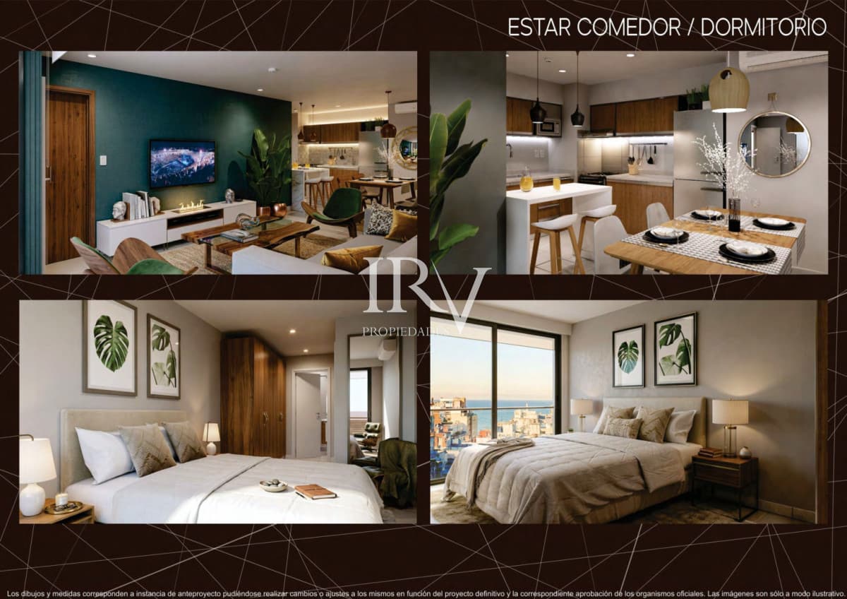 IRV PROPIEDADES Apartamento ID.536 - Apartamento a Estrenar en Pocitos, Montevideo  1 Dormitorio