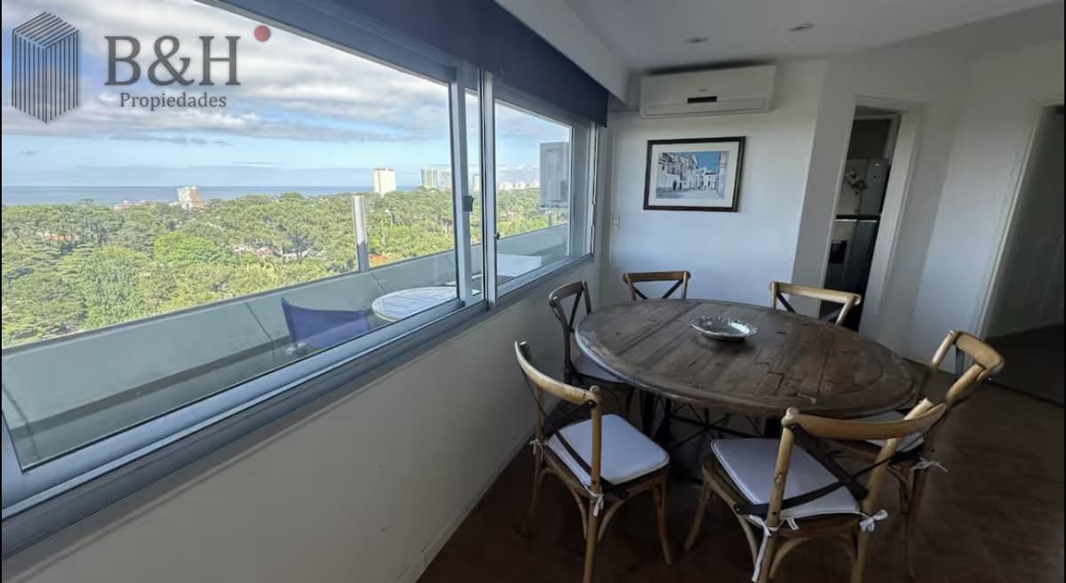 Penthouse con vista al mar en Punta del Este, 2 Dormitorios, en Alquiler Anual