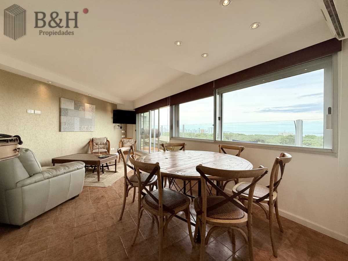 Penthouse con vista al mar en Punta del Este, 2 Dormitorios, en Alquiler Anual