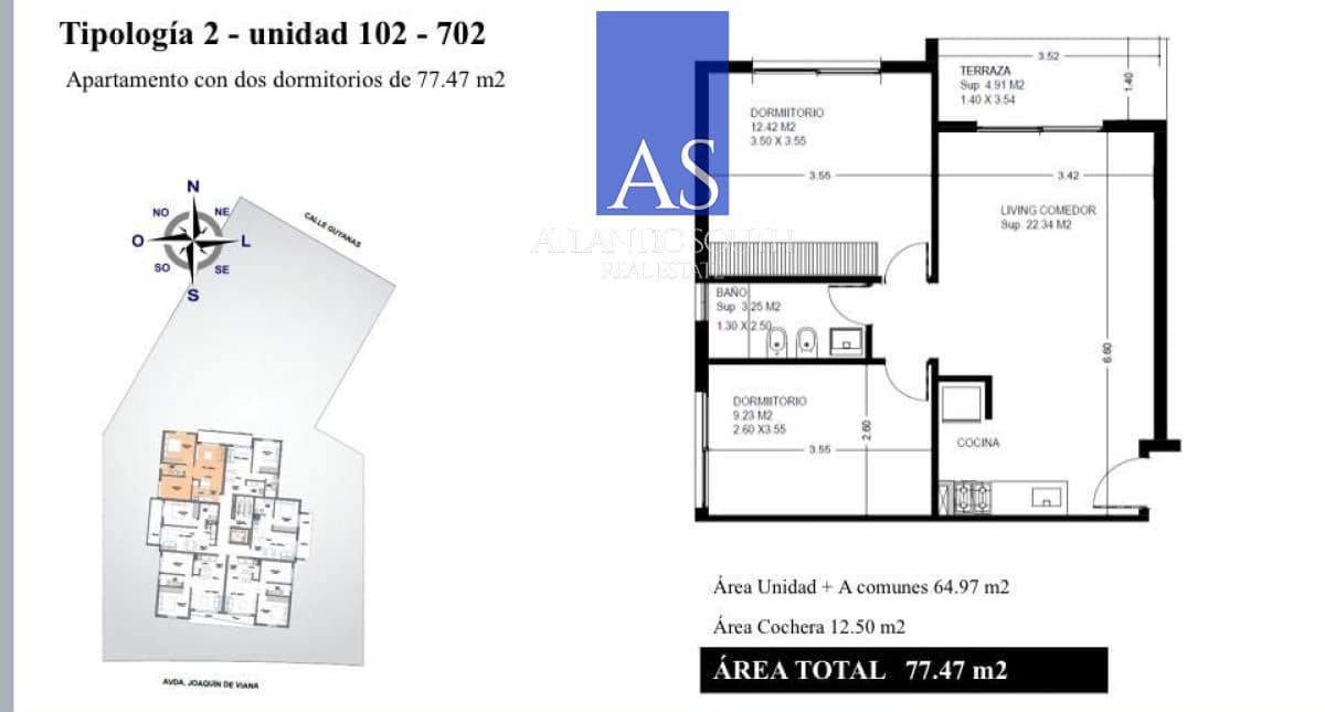 Apartamento 1 dormitorio a estrenar zona Atlantico Shopping