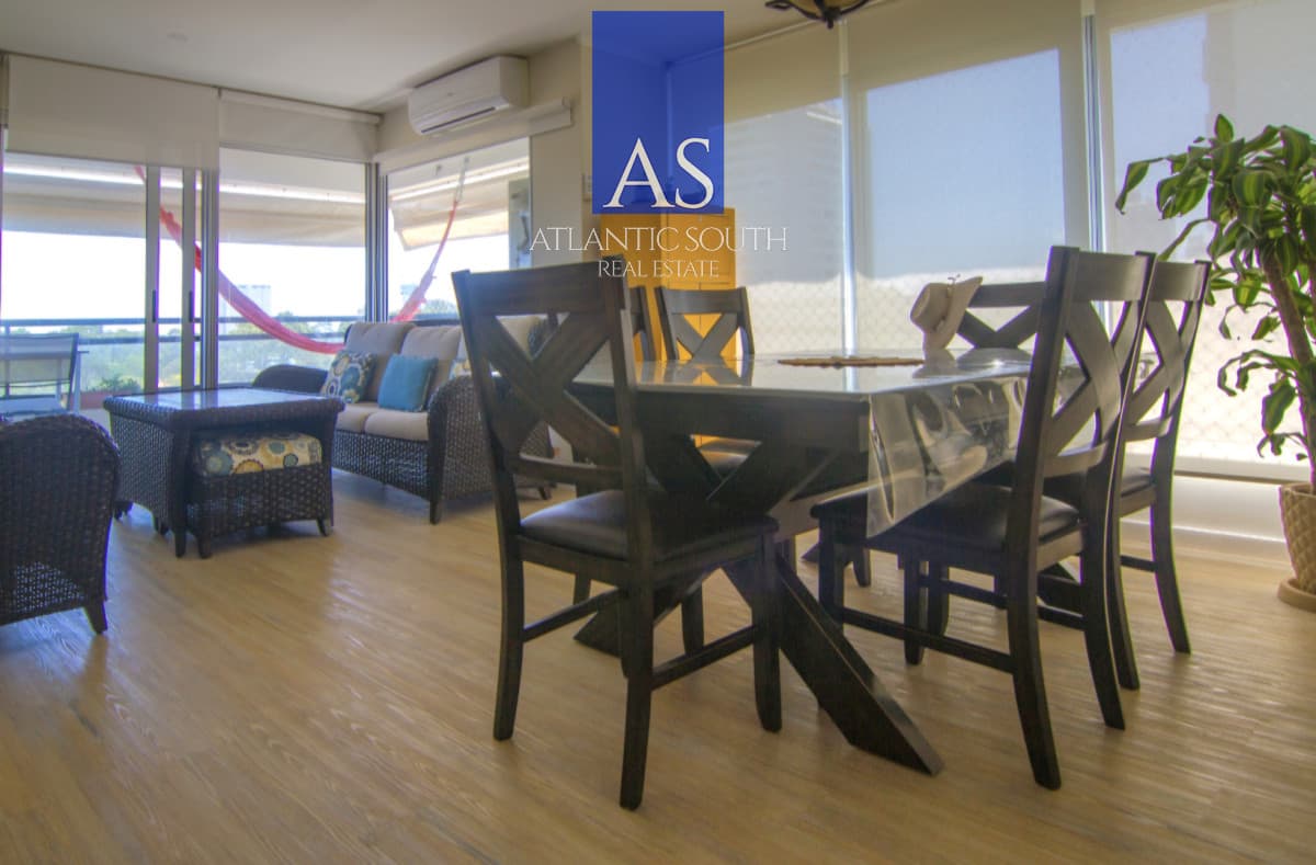 Apartamento moderno y soleado 3 dormitorios vista al mar con servicios Punta del Este