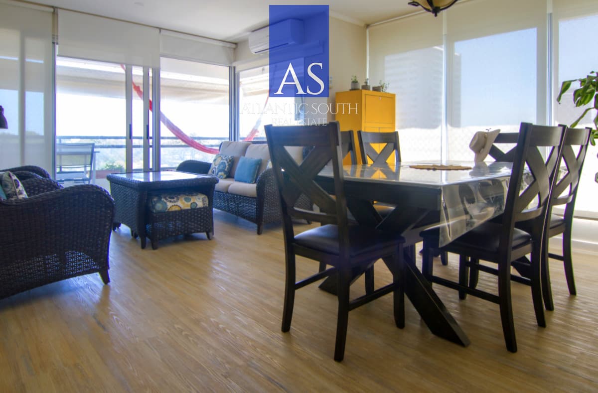 Apartamento moderno y soleado 3 dormitorios vista al mar con servicios Punta del Este