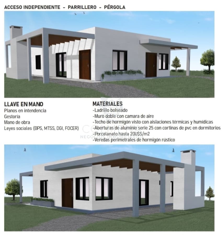 Precio en pozo. Casa construcción tradicional en Maldonado.