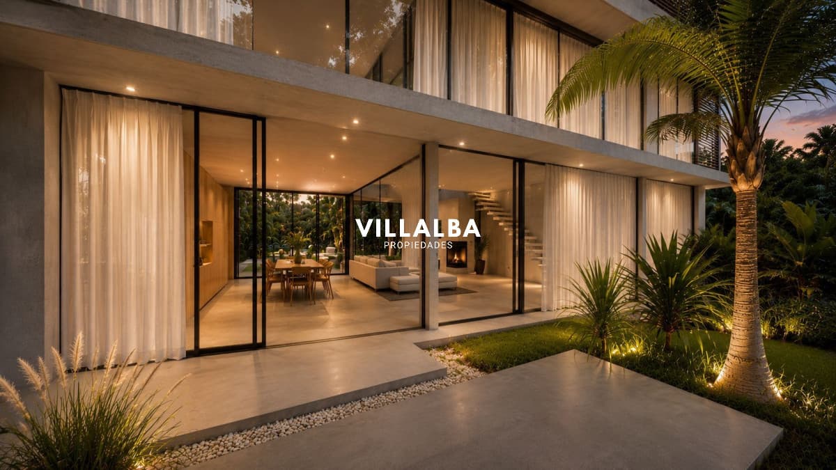 Casa en venta en Solanas Country, construcción de hormigón armado, con piscina.