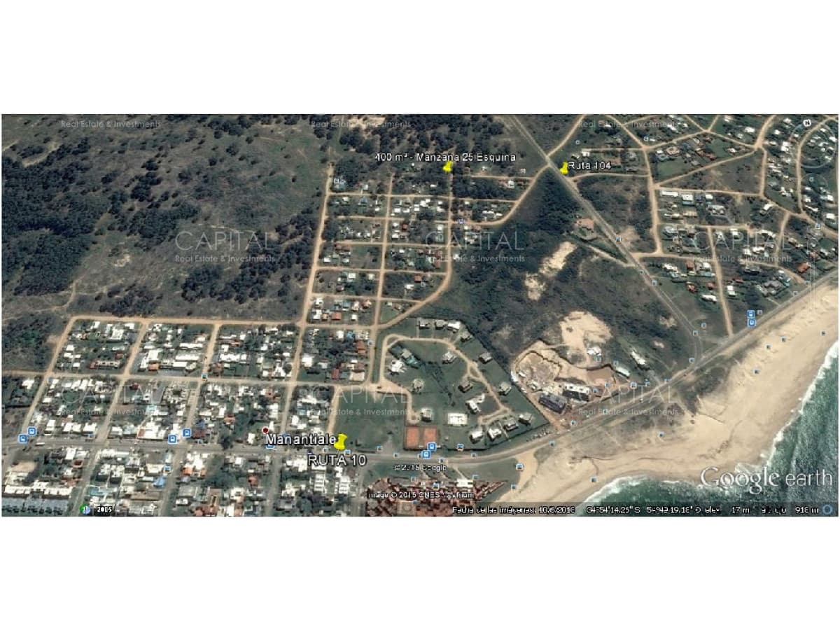 Venta terreno esquinero en Manantiales