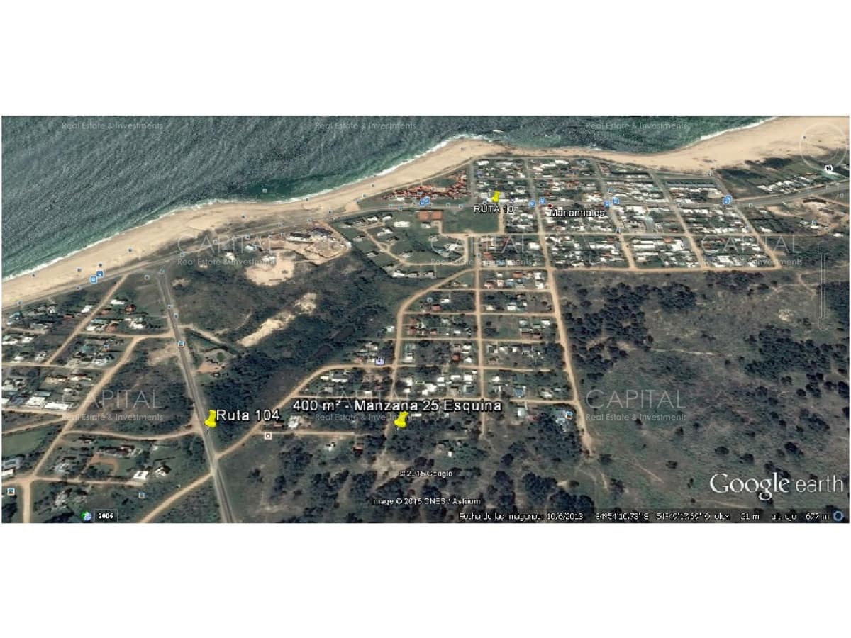 Venta terreno esquinero en Manantiales