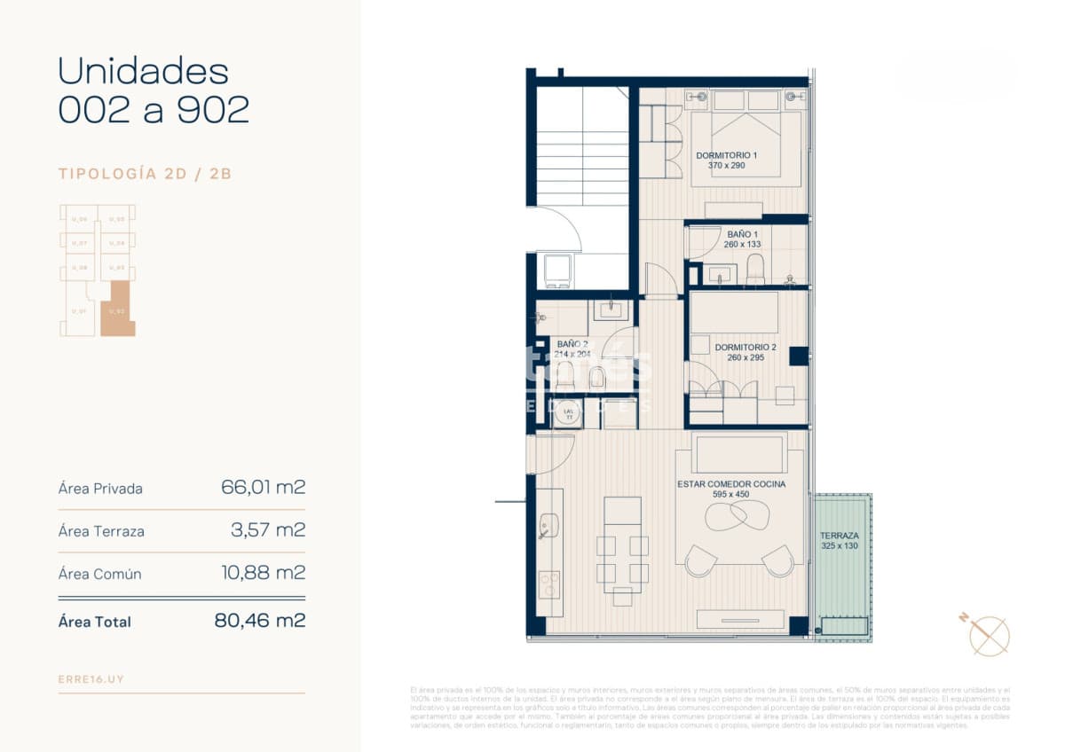 Apartamento ID.10544 - Apartamento en el corazón de Roosevelt!!  ERRE 16  2 dorm.