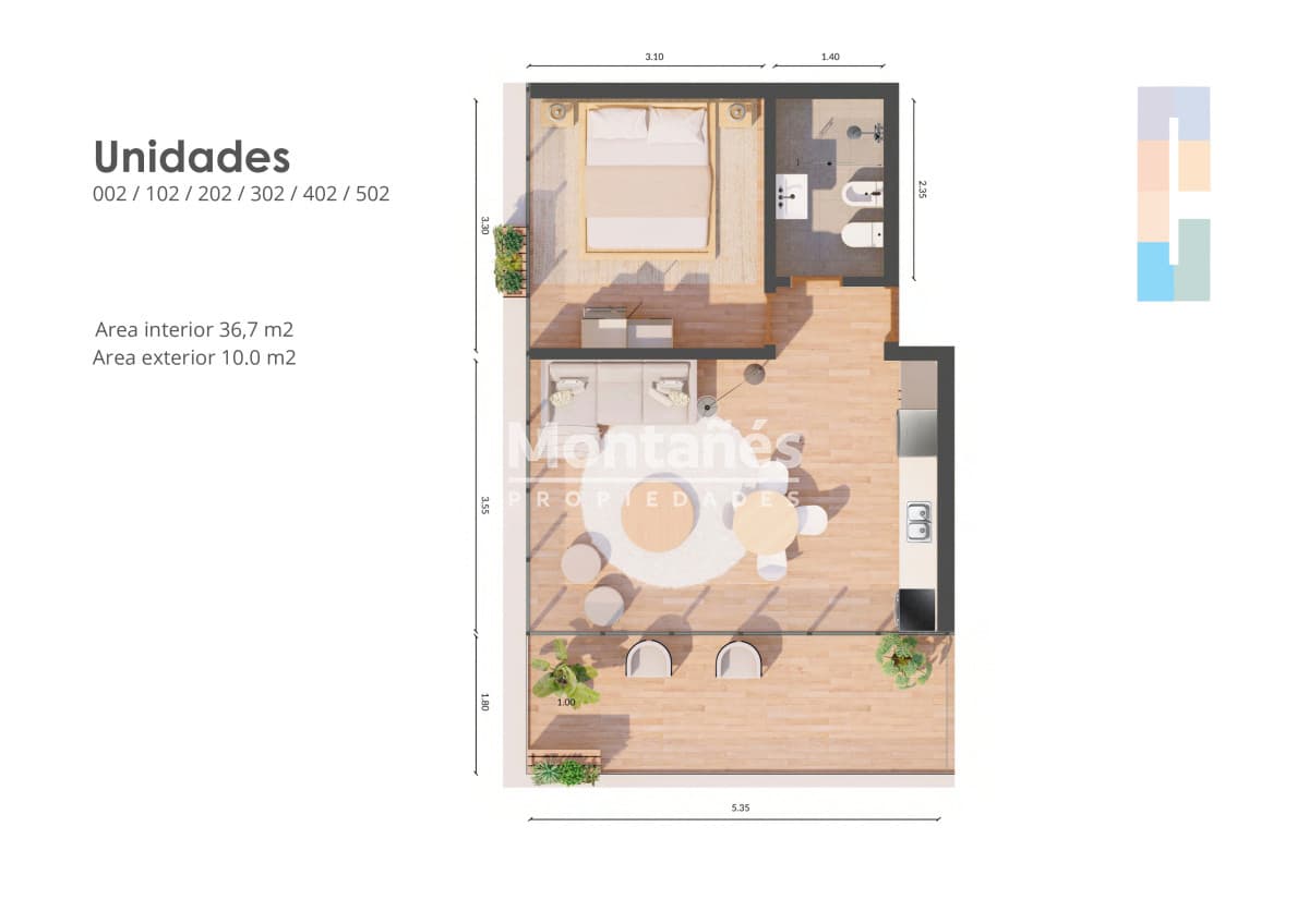Apartamento ID.10352 - Pre-Venta Edificio Romi 1 dormitorio