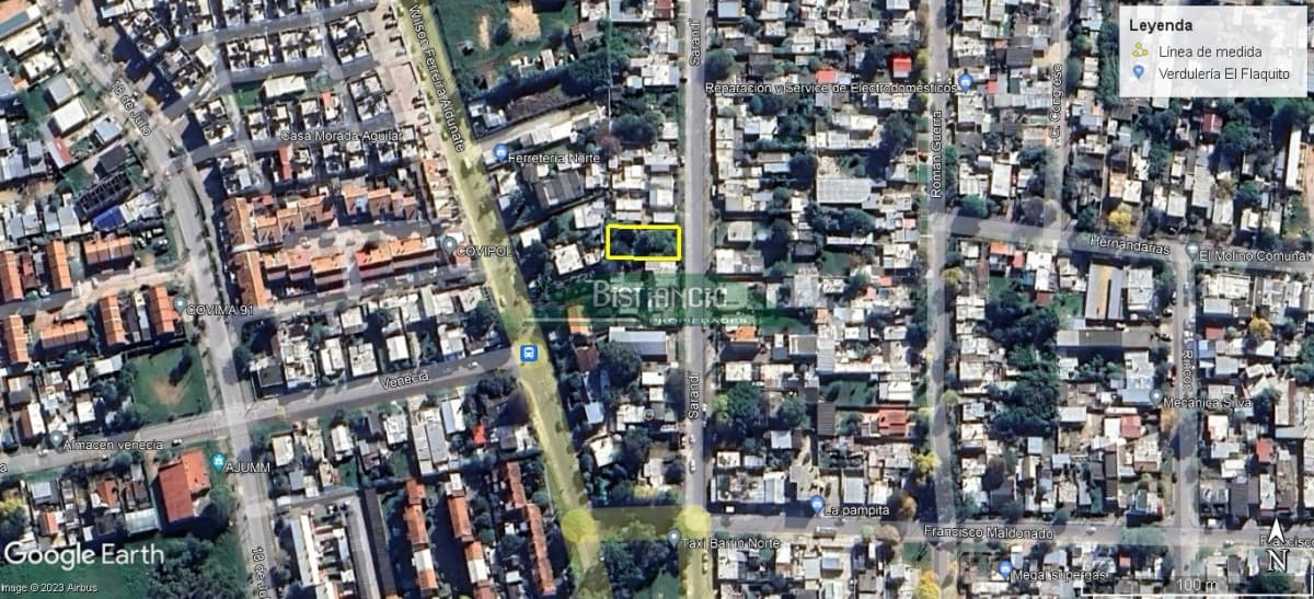 Terreno de 450m2, cont. Sarandí ideal construir deptos. para renta. Venta US$ 77.000.
