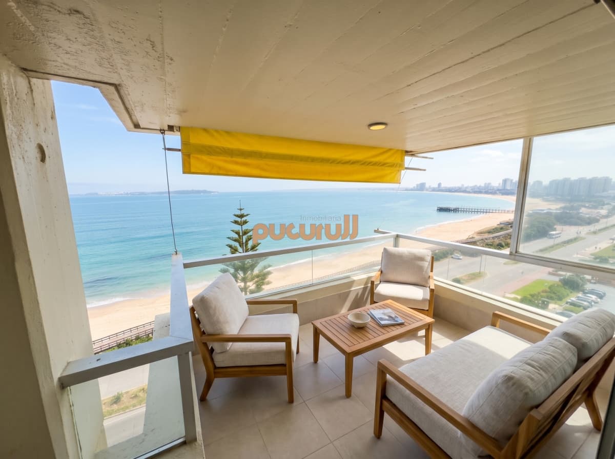 Apartamento en venta en primera línea de la Playa Mansa, Punta del Este — 130 m² con vista al mar