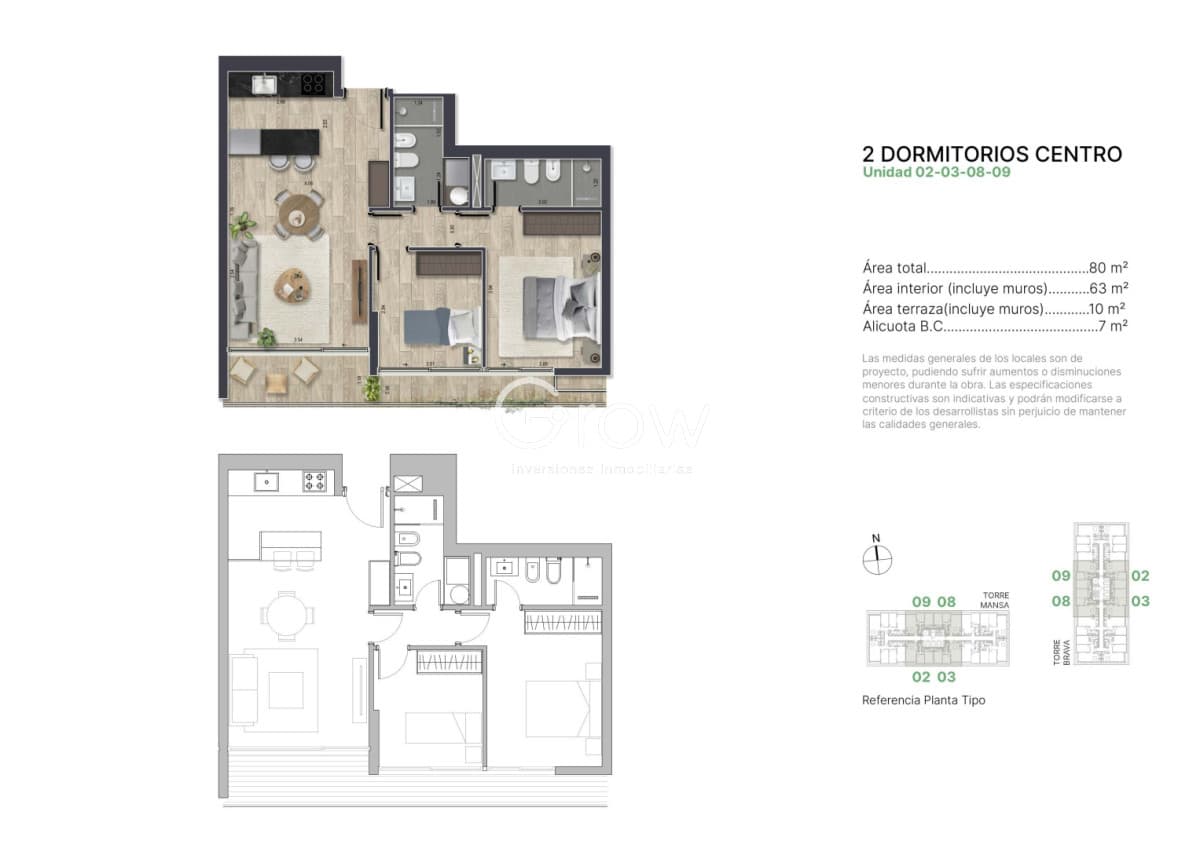 Apartamento 2 dormitorios pronto para ocupar!