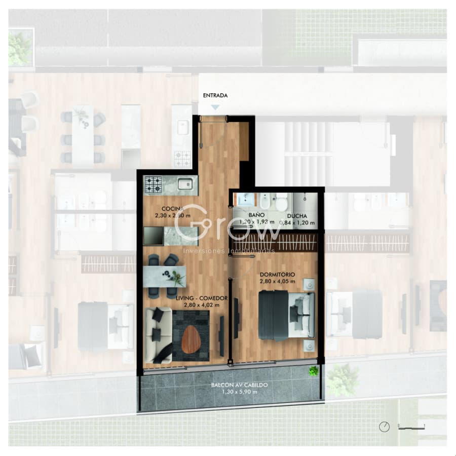 See Bosque apartamento de 1 Dormitorio en Mansa
