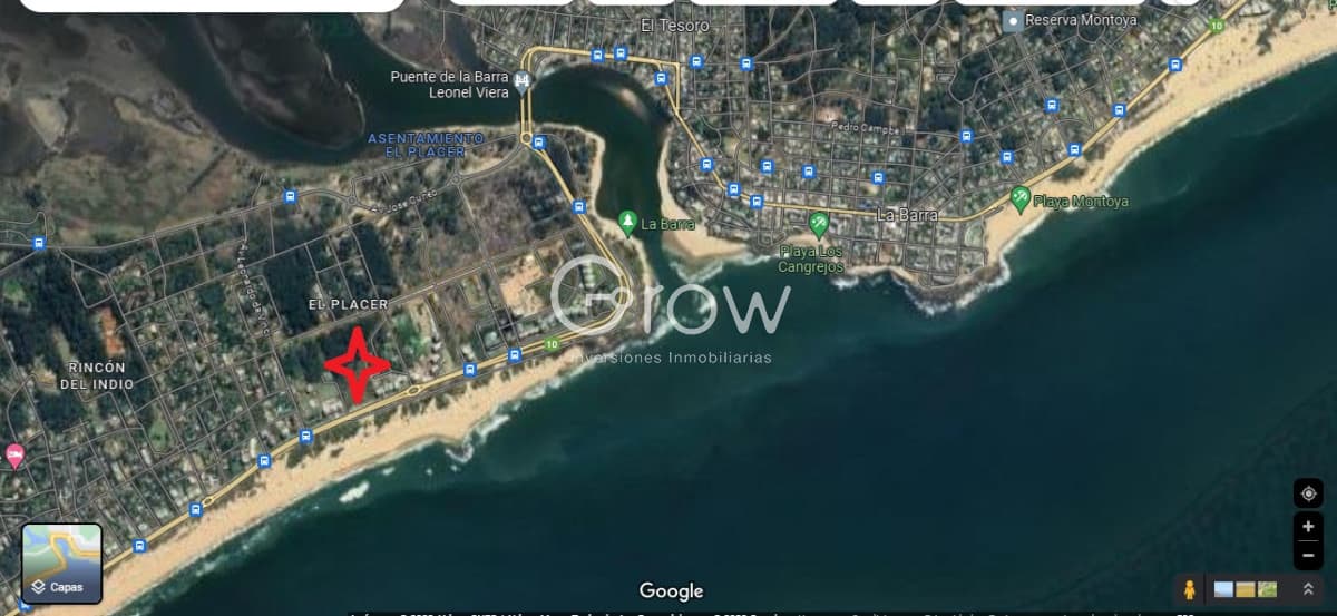 Tierra frente al Mar, playa Brava, apta para construir