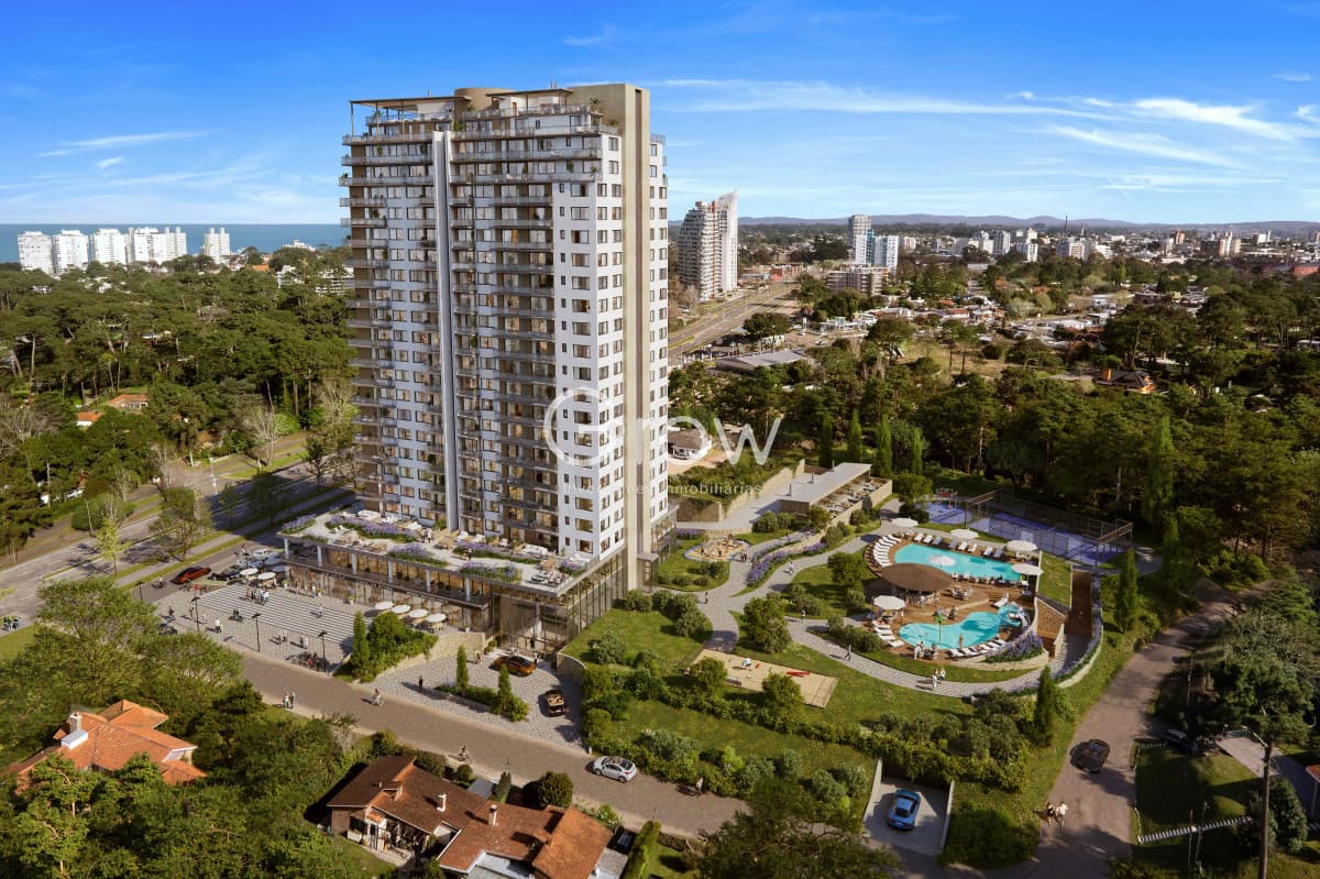 1 Dormitorio con Terraza en piso alto