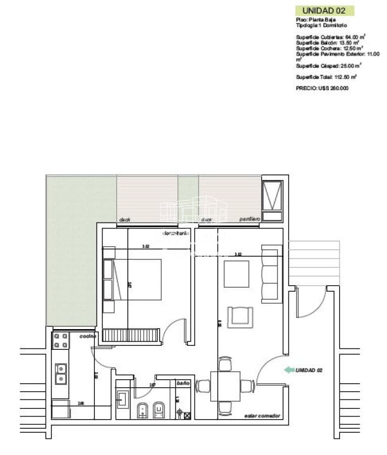 Departamento en venta de 1 dormitorio con jardín propio en Pinares, punta del Este